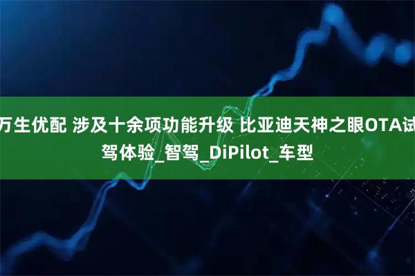 万生优配 涉及十余项功能升级 比亚迪天神之眼OTA试驾体验_智驾_DiPilot_车型